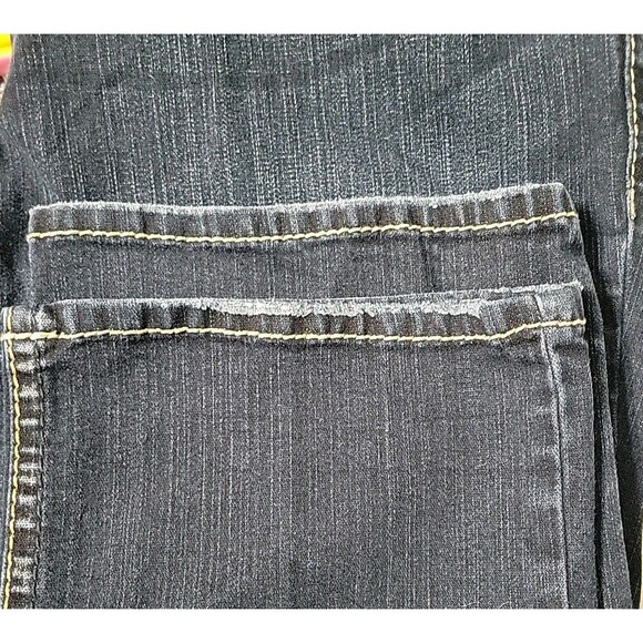 Silver Jeans Co. Aiko Slim Bootcut Mid-Rise Jeans SZ 20 / L 31 Thick Stitch Dark - Picture 11 of 11